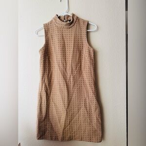 Ann Taylor Tan Patterned Mini Dress